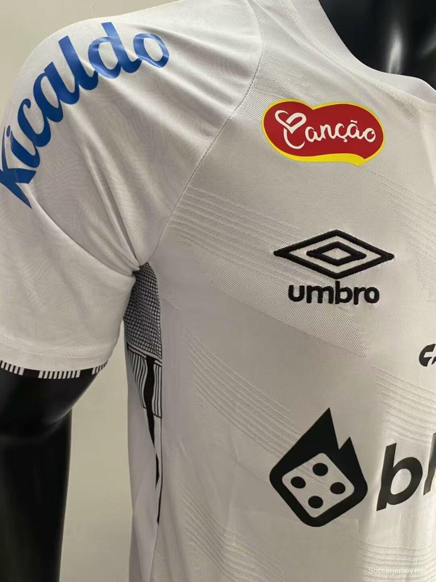 قميص سانتوس 25/26 سانتوس هوم جيرسي مع الرعاة الكاملين