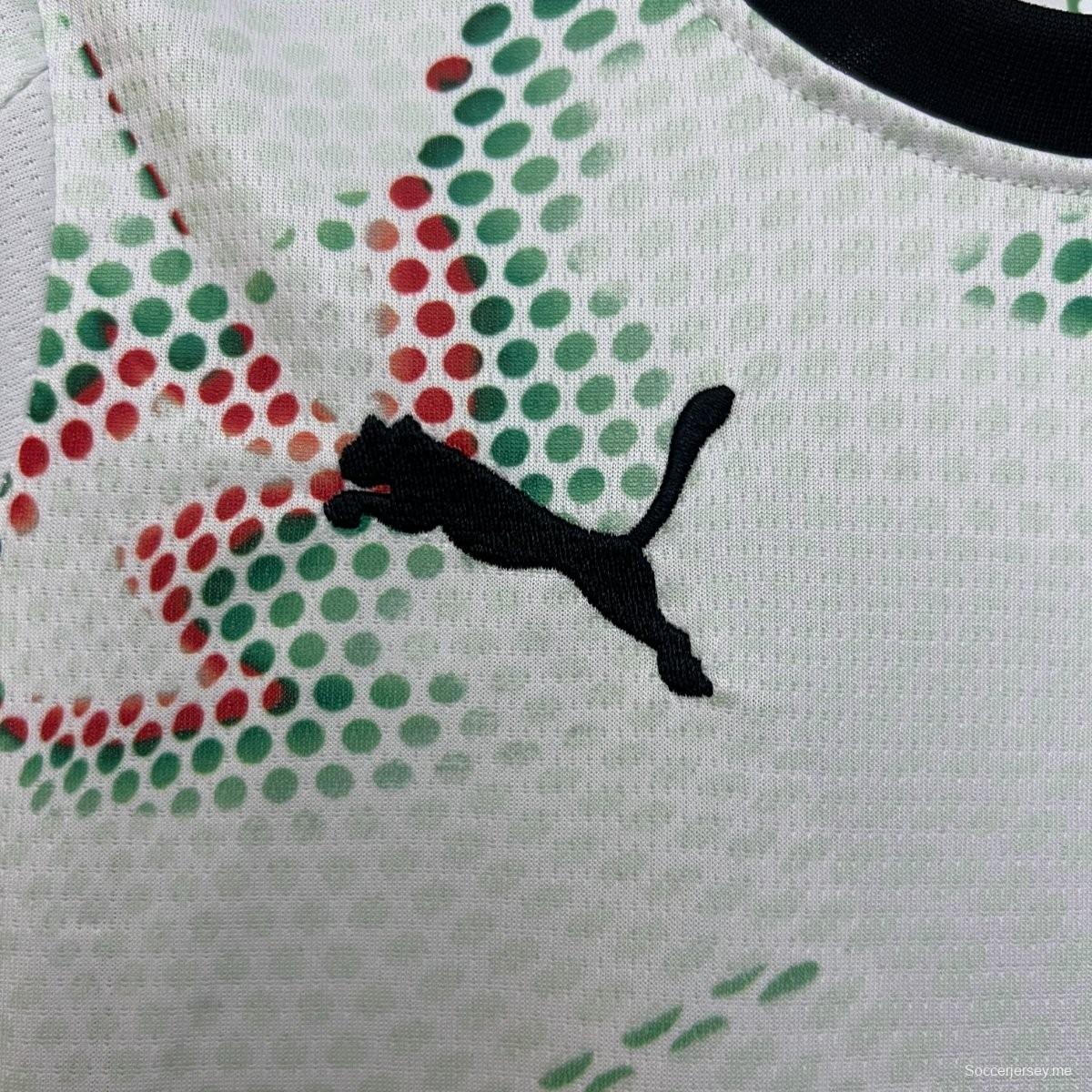 2025 كيدز 2025 قميص البرتغال اوايي البرتغال بأكمام طويلة أبيض