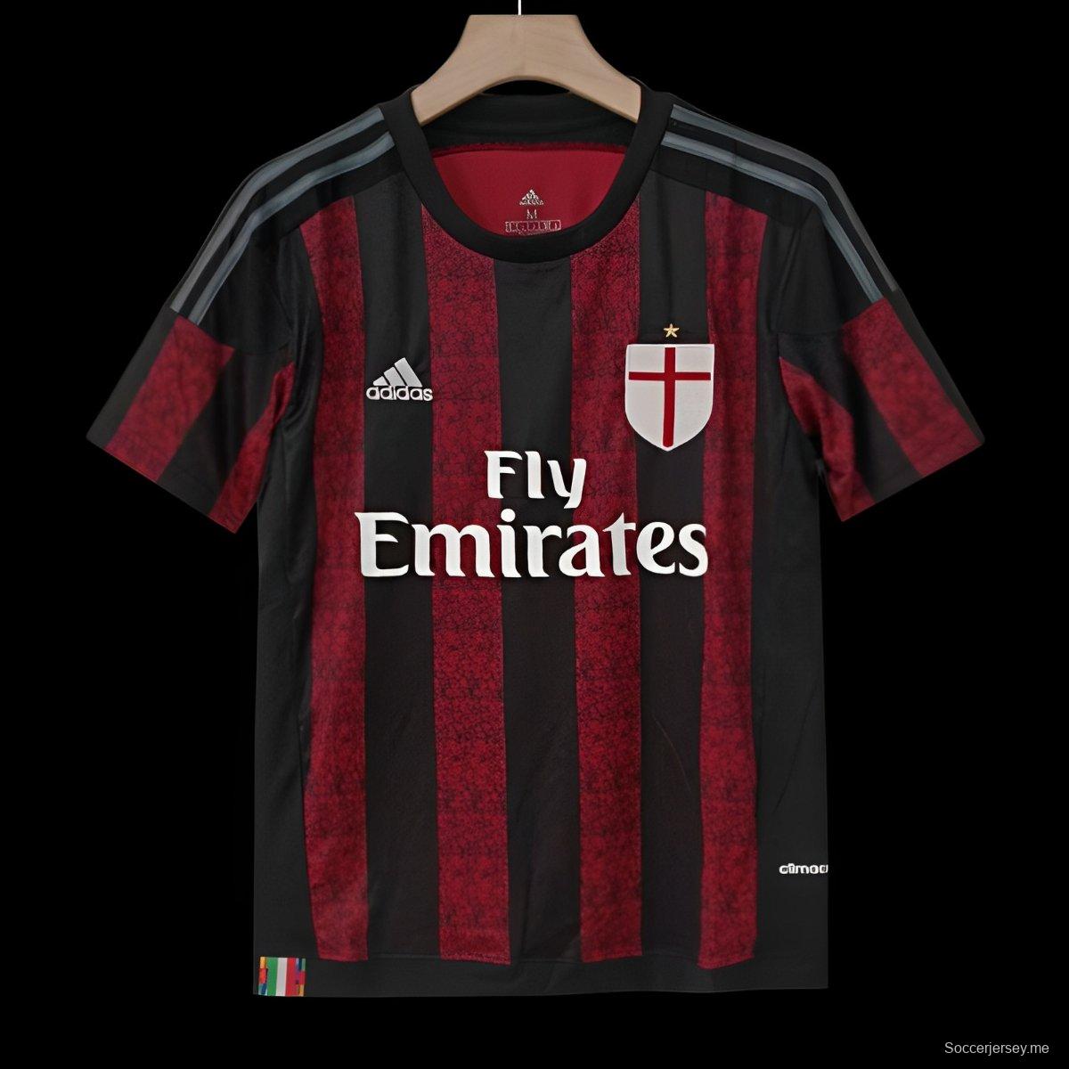 Retro 15/16 AC Milan Home Jersey
