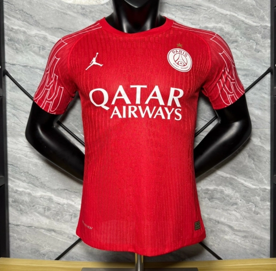 1 Star Player Version 25/26 PSG Red Champion Jersey