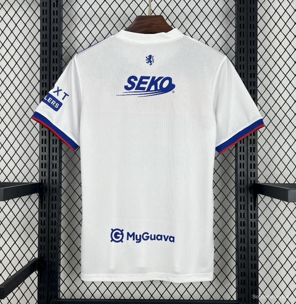 قميص أبيض 25/26 غلاسكو رينجرز ذهاباً وإياباً