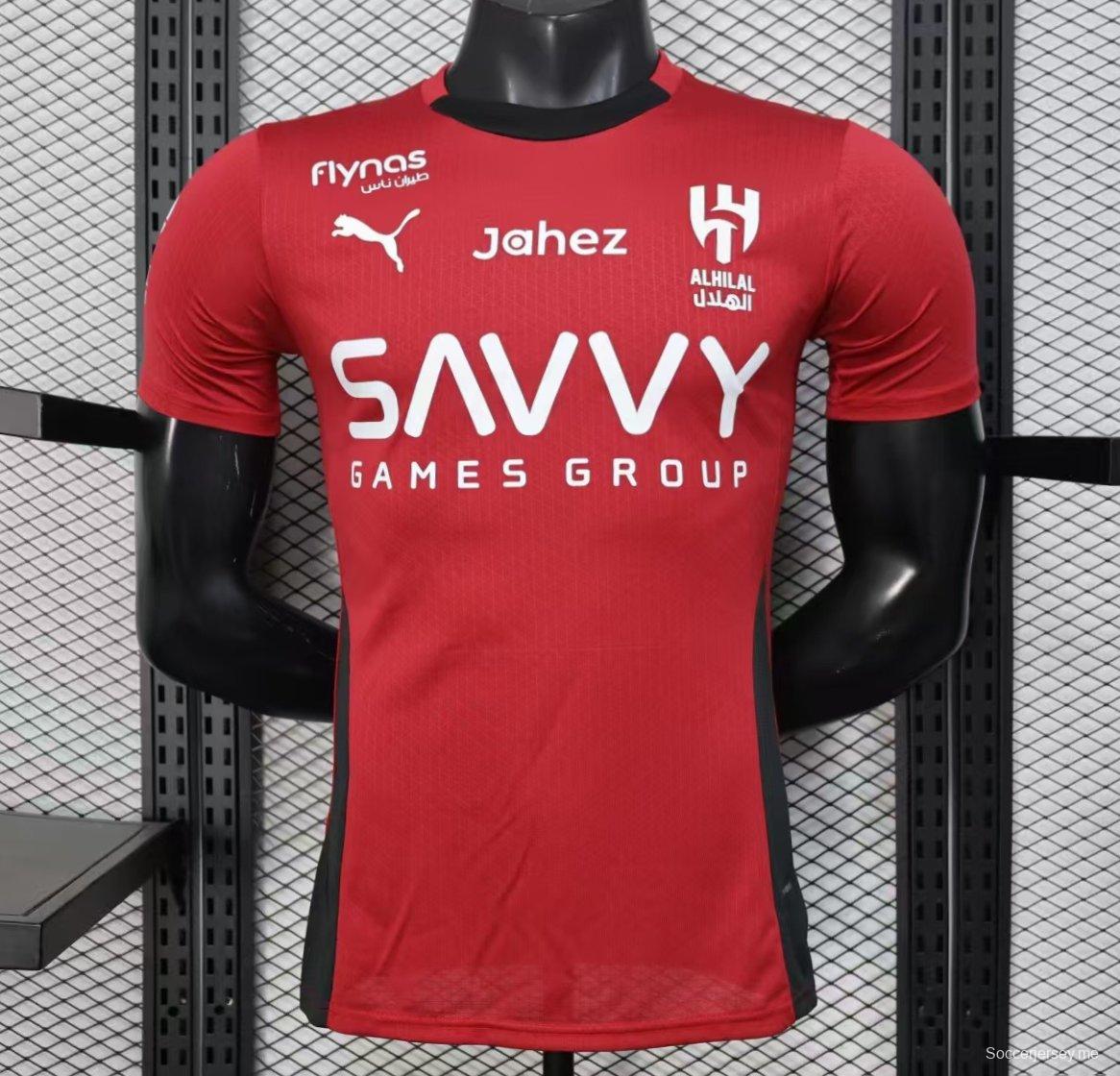نسخة اللاعب 25/26 قميص الهلال الأحمر الهلال 25/26