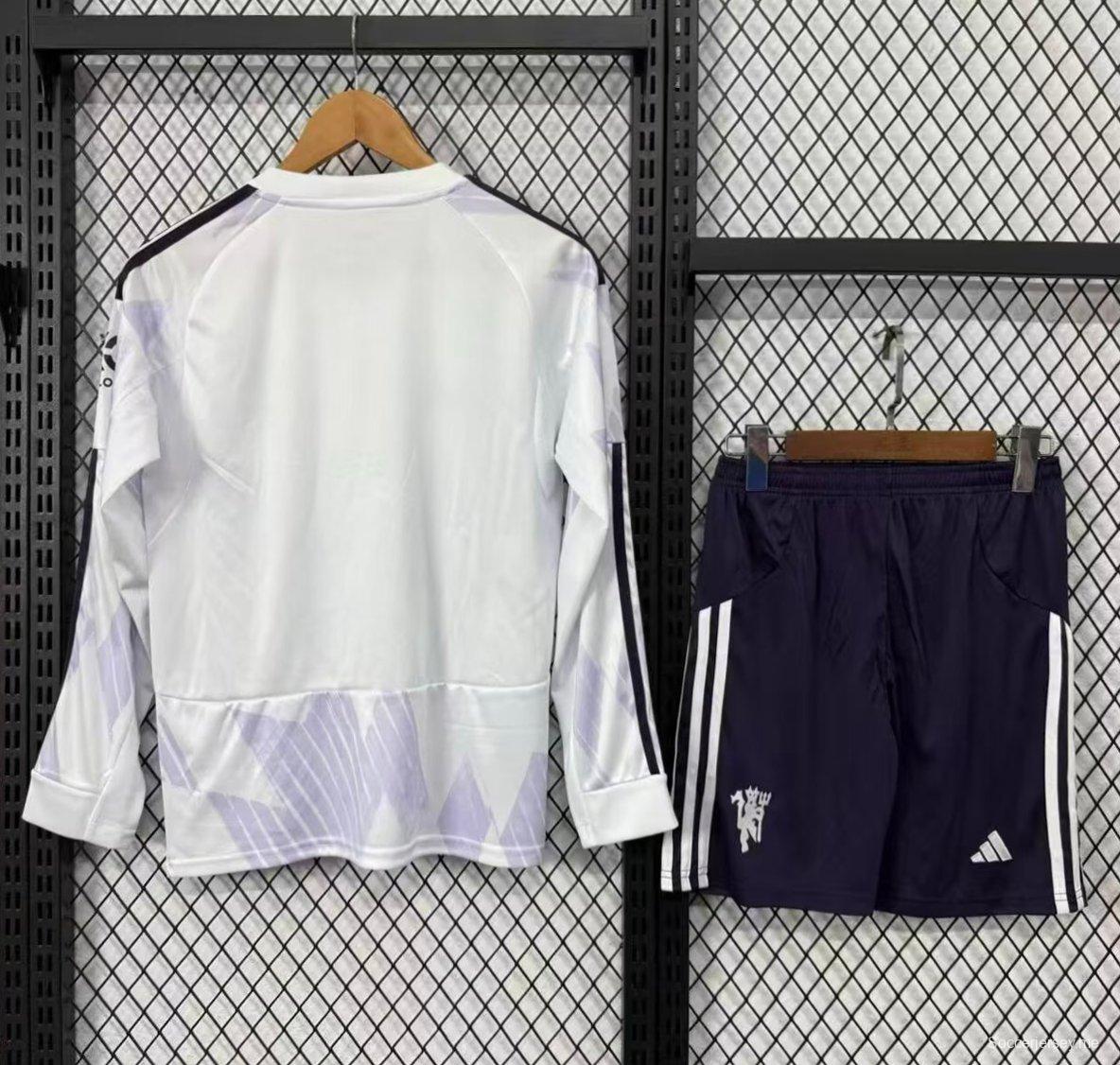 25/26 قميص مانشستر يونايتد الثالث بأكمام طويلة الأكمام للأطفال