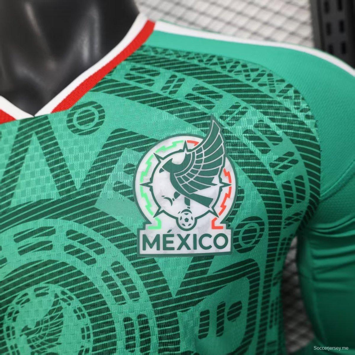 إصدار اللاعب 2026 قميص بأكمام طويلة الأكمام للمكسيك