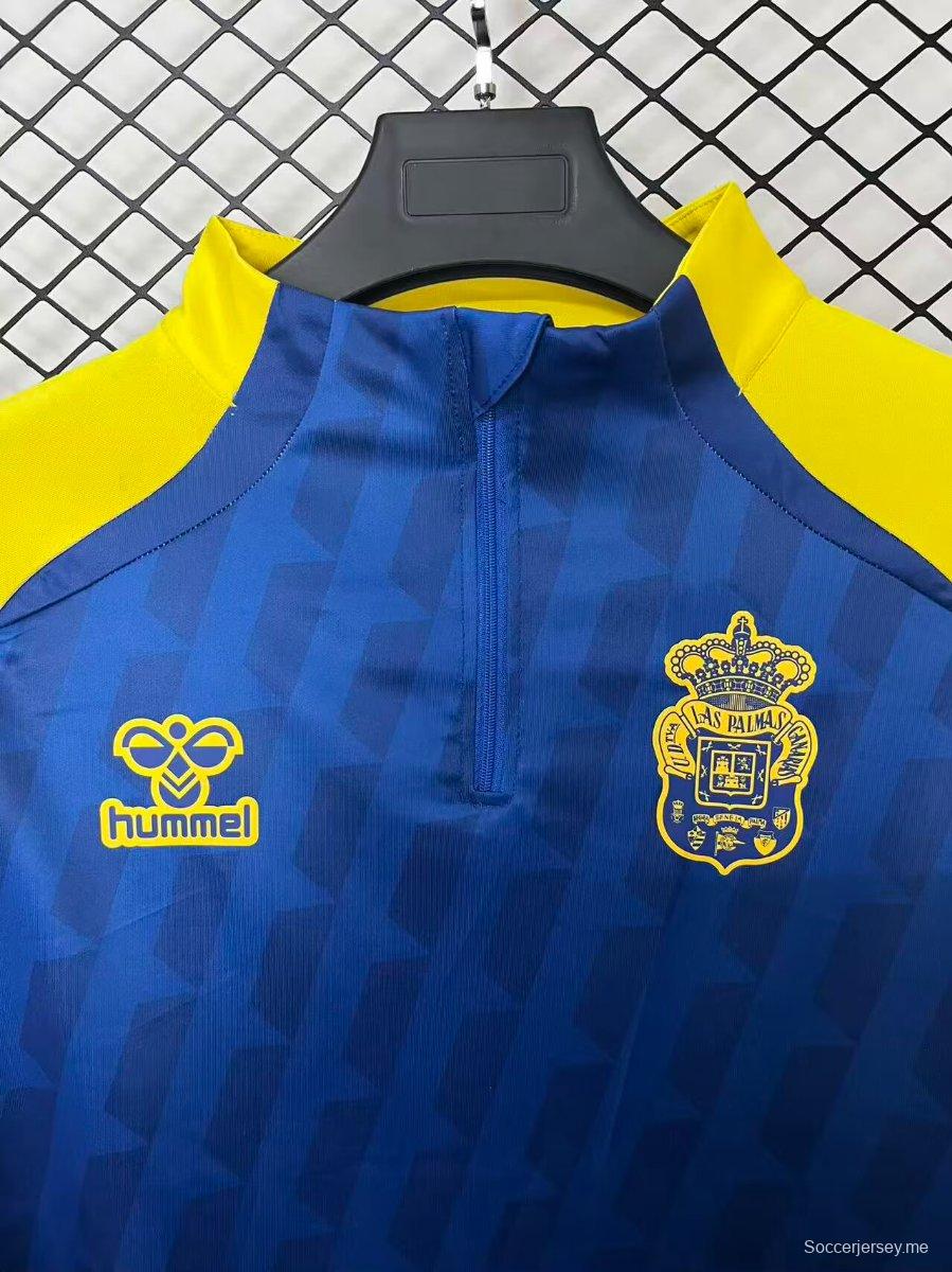 25/26 جاكيت لاس بالماس نصف سحاب أصفر/أزرق 25/26