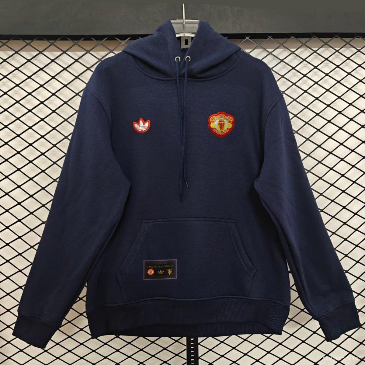 25/26 جاكيت هودي مانشستر يونايتد كحلي اللون الكحلي-9 ألوان