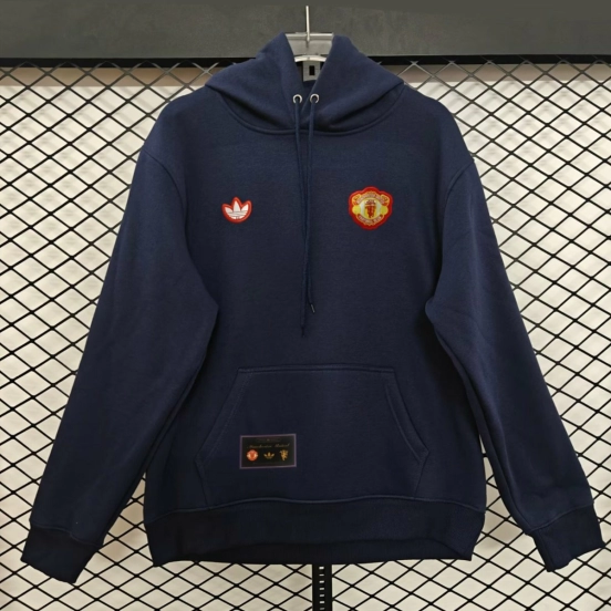 25/26 جاكيت هودي مانشستر يونايتد كحلي اللون الكحلي-9 ألوان
