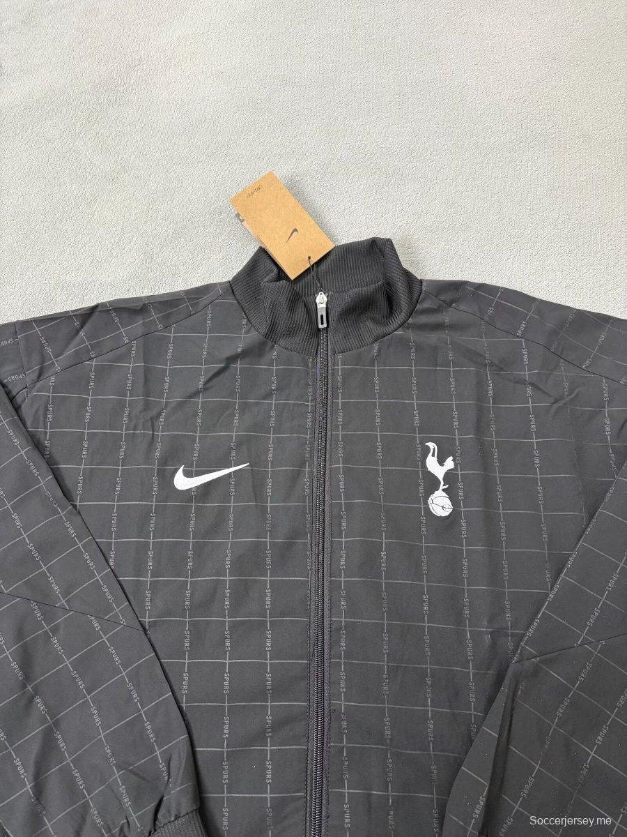 25/26 توتنهام هوتسبير سترة واقية من شبكة سوداء