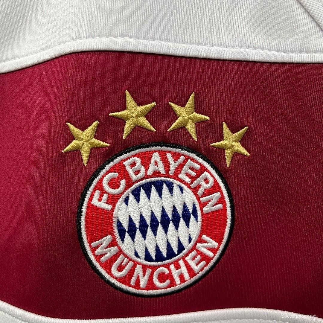 25/26 سويت شيرت بأكمام طويلة من أديداس بايرن ميونيخ - قميص تدريب أبيض كستنائي أخضر ملون