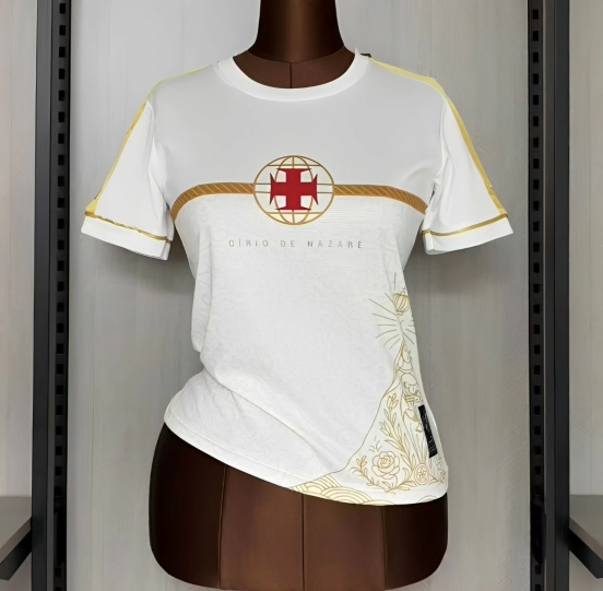 25/26 للنساء قميص فاسكو دا جاما إصدار خاص باللون الأوف وايت