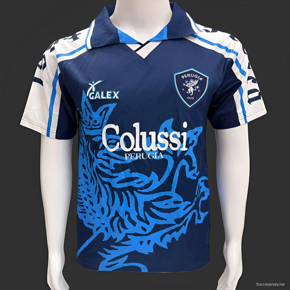 قميص أزرق عتيق 97/98 بيروجيا أزرق اللون خارجي