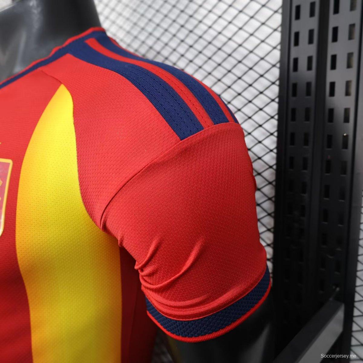 إصدار اللاعب 2026 قميص إسبانيا 2026 أحمر/أصفر قبل المباراة