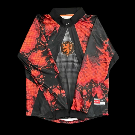 2026 هولندا قميص حارس مرمى أحمر/أسود بأكمام طويلة