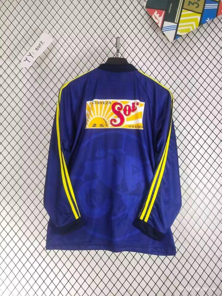 قميص نادي أمريكا الأزرق طويل الأكمام للعب خارج أرضه من موسم 97/98