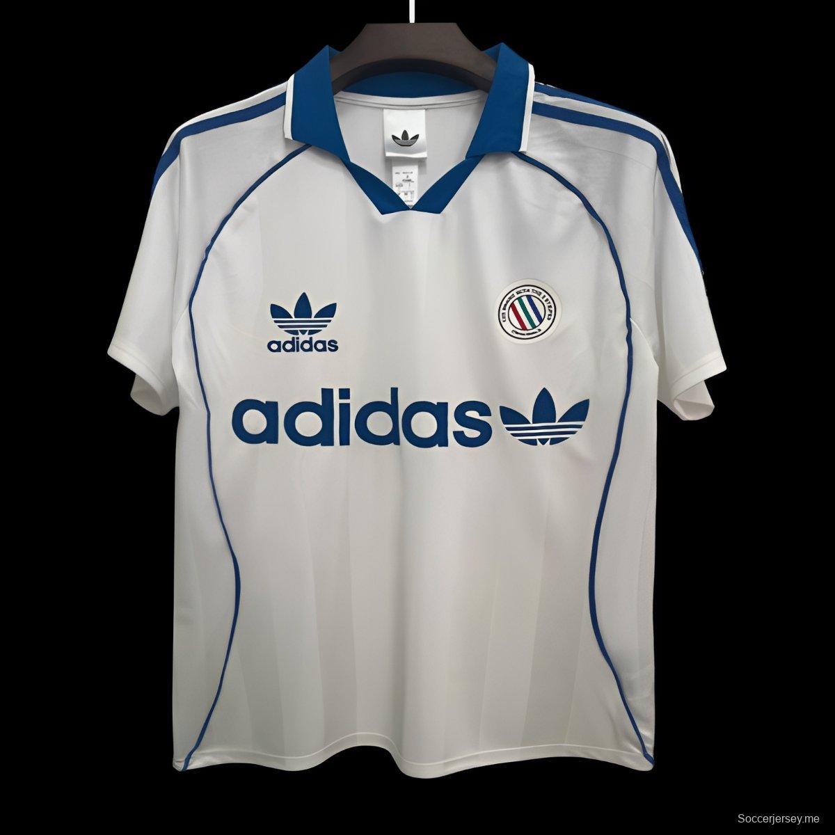 قميص RCD إسبانيول أبيض من طراز Adidas Terrace Icons لموسم 2025/2026 للاعبين