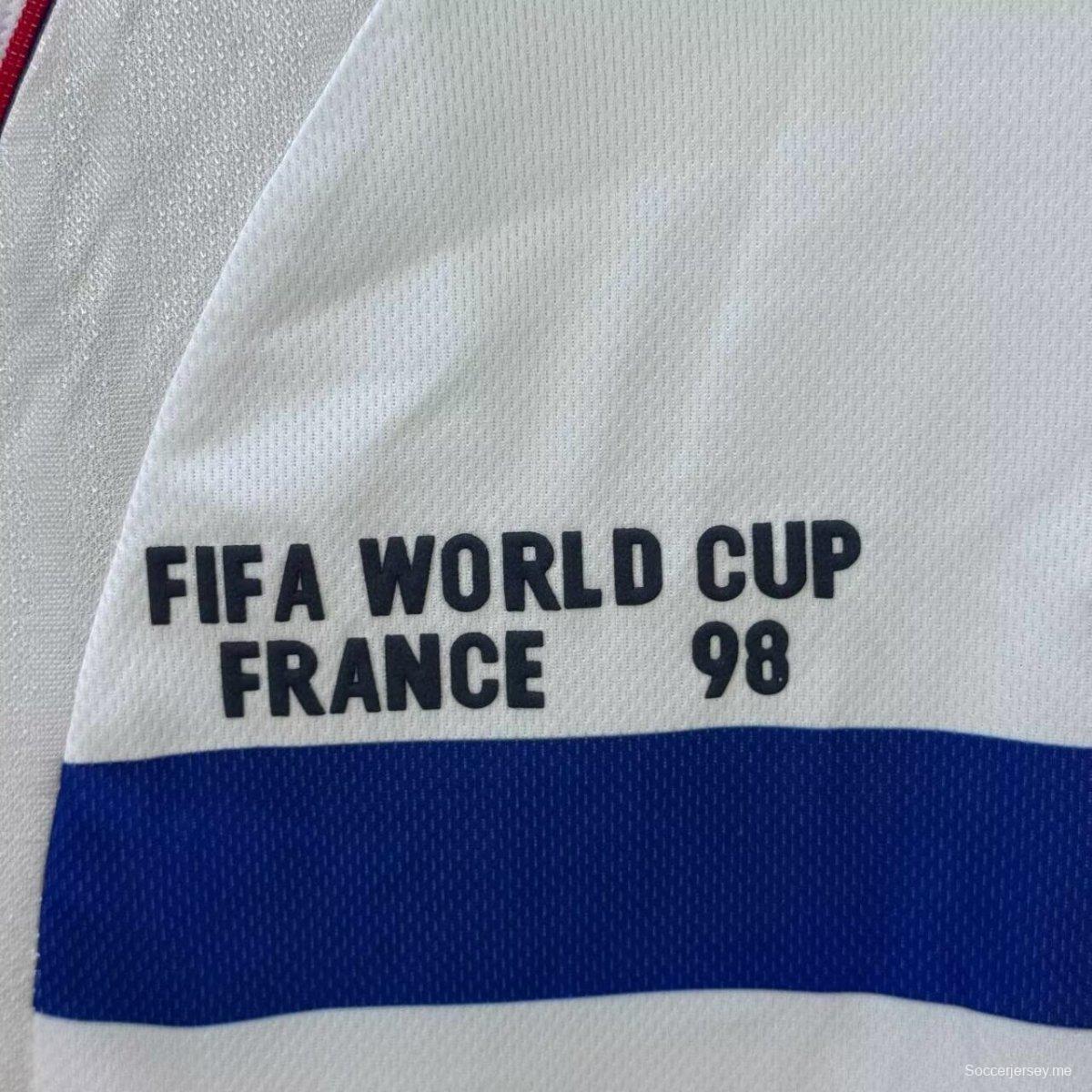 1998 قميص فرنسا ريترو فرنسا بأكمام طويلة الأكمام ريترو 1998