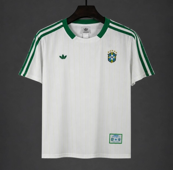 2026 البرازيل - الإصدار الخاص "أيقونات المدرجات" - قميص أبيض/أخضر