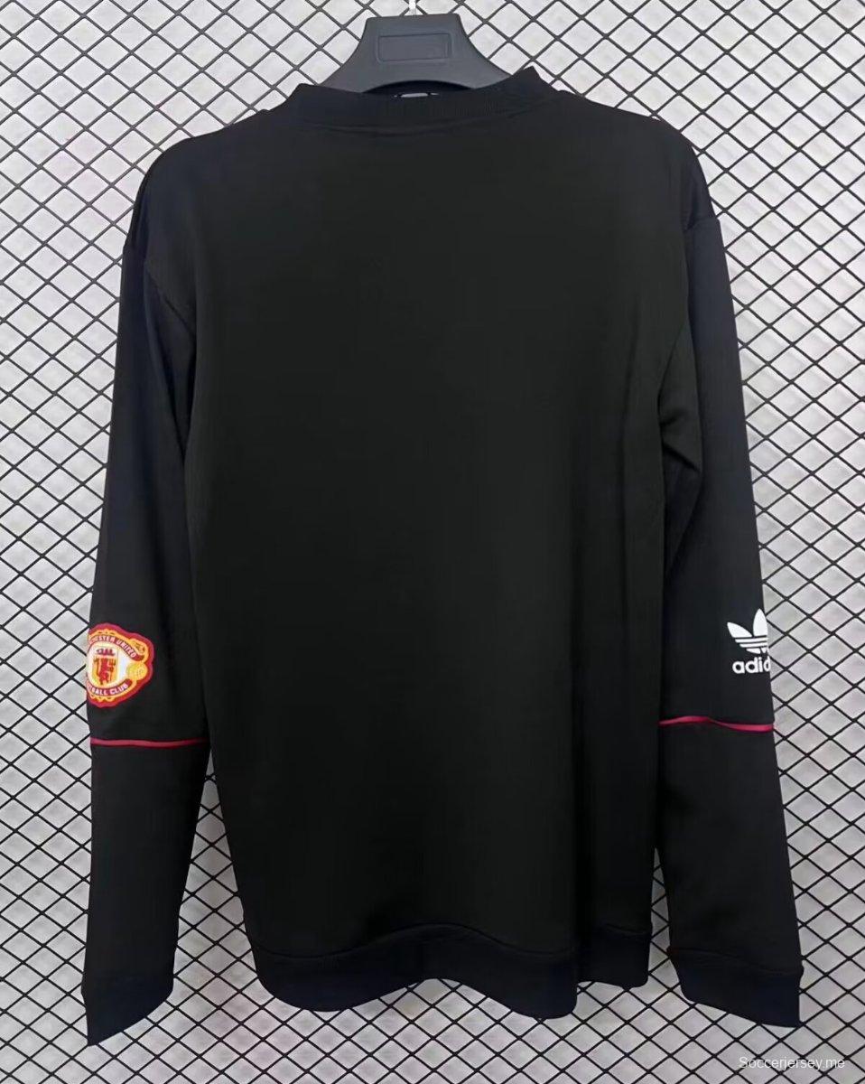 26/27 مانشستر يونايتد - قميص رياضي أسود من Adidas Originals طراز Bringback 90/92