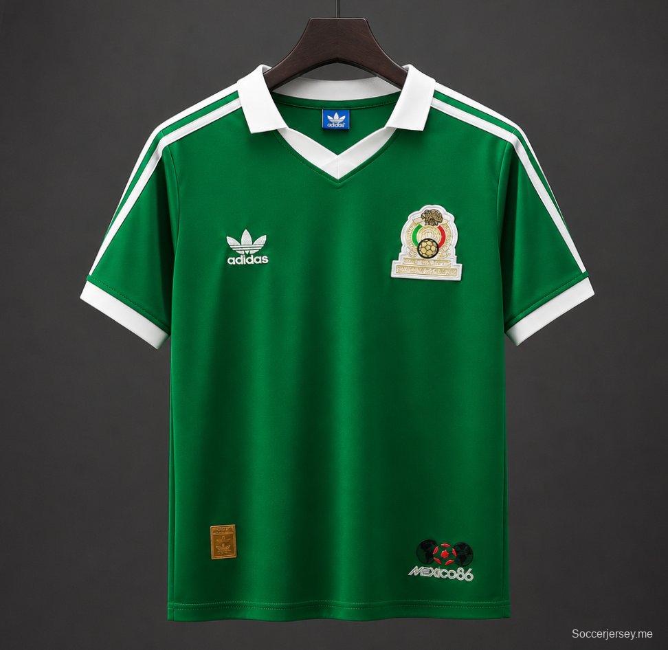 قميص المنتخب المكسيكي الرجالي الكلاسيكي لعام 1986