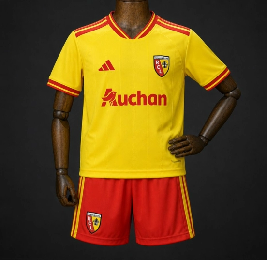 قميص فريق RC Lens للمباريات على أرضه للموسم 2026/27، أصفر مع شريط أحمر